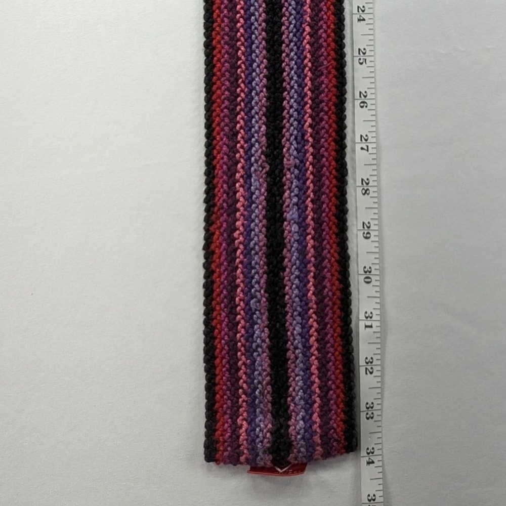 Goodheart Vintage Woven‎ Striped Belt Purple Pink Black Wide Waist Made in USA - Picture 6 of 6